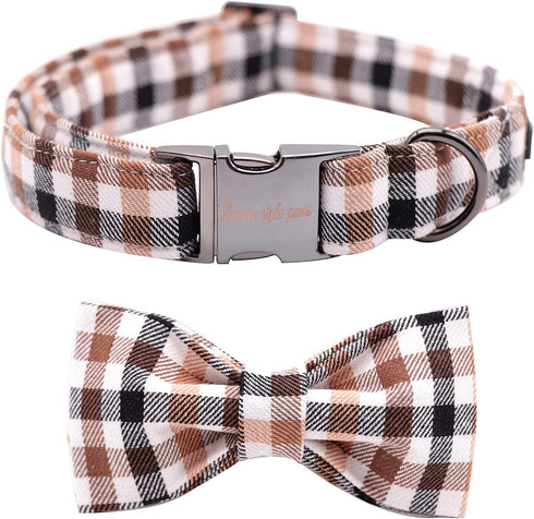 Unique style paws Fall Dog Collar, Puppy Collar with Bowtie, Adjustable Dog collar Pet Gift for Small Medium Large Dogs...
