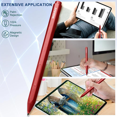 Stylus Pen for Microsoft Surface Pro 9/8/X/7/6/5/4/3, Laptop 5/4/3/2/1, Book/Go 3/2/1, Studio 2/1, Surface 3, Stylus Pen for Surface with Magnetic...