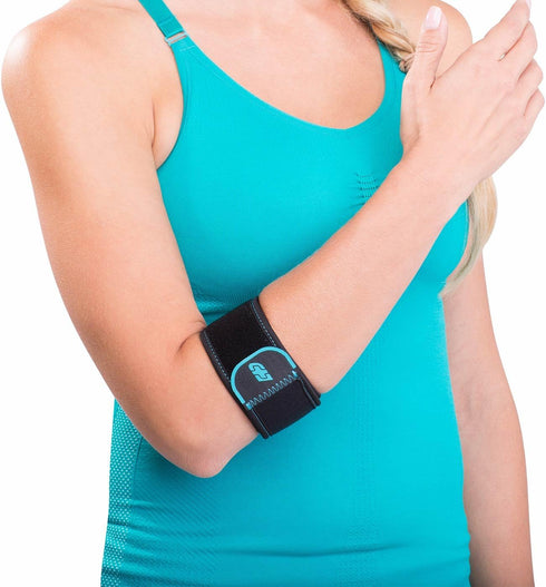 DonJoy Advantage DA161EB01-BLK Golf/Tennis Elbow Lightweight Strap for Golfer's and Tennis Elbow, Adjustable Neoprene Fabric, Right or Left, Fits ...