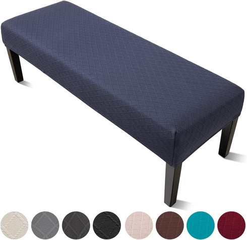 YISUN Jacquard Dining Bench Covers, Stretch Washable Removable Bench Slipcover, Rectangle Bench Seat Protector Cover for Dining Rooms, Living Room...