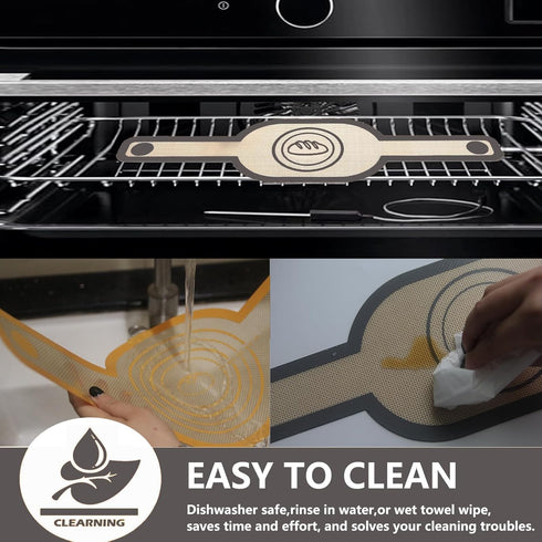 2Pcs Silicone Bread Sling Oval And Round For Dutch Oven, Non-Stick Easy-Clean Reusable Silicone Baking Mat With Long Handles Sourdough Bread Bakin...