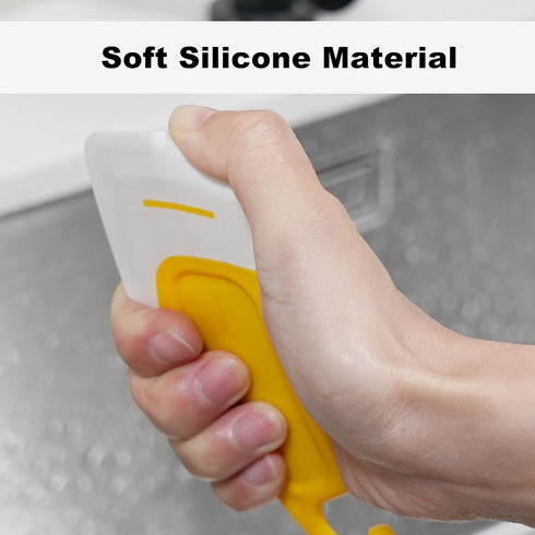 3PC Food Scraper Set, Nylon and Silicone for Cleaning of Pots, Pans, Dishes - BPA Free Plastic Scraper for Tough Cleaning and Silicone Spatula Cle...