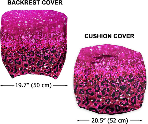 WIRESTER Computer Office Chair Seat Cover, Soft Stretch Universal Desk Rotating Chair Slipcover, Removable Washable Chair Protector Cover - Hot Pi...