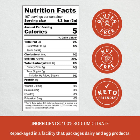 Judee’s Sodium Citrate - 11.25 oz - Keto-Friendly, Gluten-Free and Nut-Free for Cooking and Molecular Gastronomy - 100% Non-GMO - Emulsifier for C...
