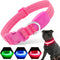 Light Up Dog Collars Rechargeable, Reflective LED Glow Dark Dog Collar for Small Medium Large Dogs, Adjustable Pet Dog Lights for Safe Night Walk-...
