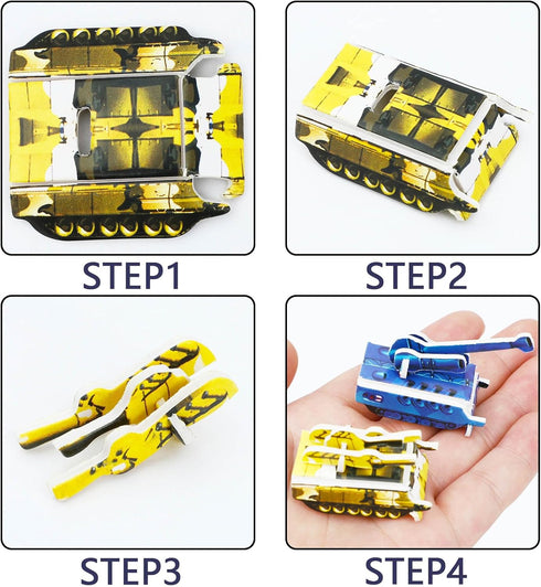 ONEST 60 Pieces Foam Artillery Tank for Kids Paper Tank Party Favors Goodie Bag Stuffers Outdoor Tank Toys for Classroom Prizes Boys and Girls...