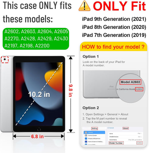Fintie Kids Case for iPad 9th / 8th / 7th Generation (2021/2020 / 2019) 10.2 Inch - Shockproof Light Weight Handle Stand Case, Also Fit iPad Air 3...
