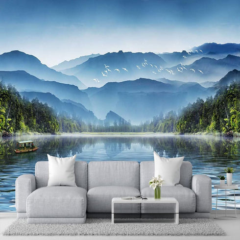 FENDROM Spring Nature Tapestry Wall Hanging Misty Mountain Forest River Landscape Tapestries Home Decor for Bedroom Living Room...