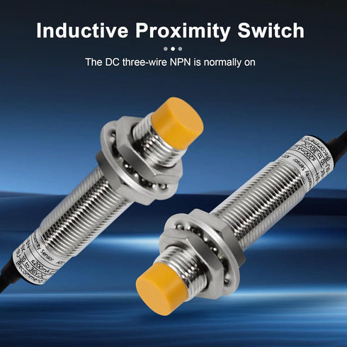 ATO M12 Inductive Proximity Sensor Switch, 4Pcs Non-Shield Detector 4mm NPN Normally Open(NO) Approach Sensor,Directly Connecting with PLC...