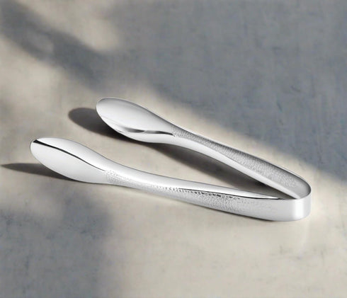 Cuisinox Hand Hammered Stainless Steel Serving Tongs, 9"...