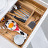 Bamboo Drawer Organizer - Kitchen Utensil Organizer Silverware Tray Cutlery Holder?Office Desk Supplies and Accessories (12x5.9x2.6 inch)...