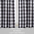 CAROMIO Cafe Curtains 45 Inch Length, Buffalo Plaid Gingham Pattern Rod Pocket Half Window Curtains for Kitchen Bathroom Window Curtain, Black and...
