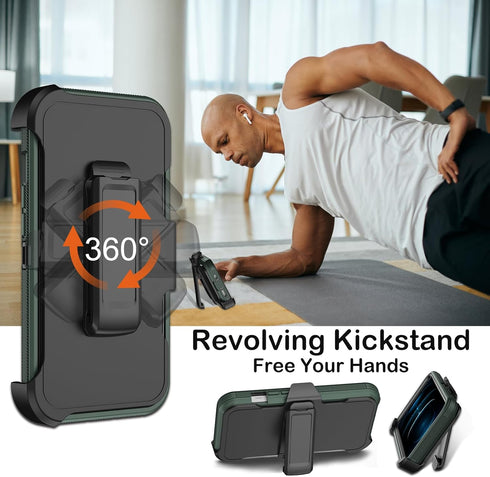 for iPhone 12 Pro Max Case with Built-in Screen Protector,Belt Clip Holster,Heavy Duty Shockproof Drop Protection Military Grade Full Body Rugged ...