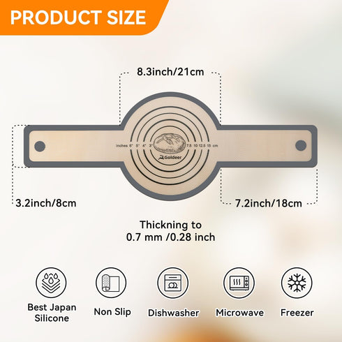 Silicone Bread Sling for Dutch Oven- Double Thickness Platinum Silicone –Reusable Non-Stick & Easy Clean Silicone Bread Baking Mat with Extra Long...