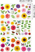Spring Window Clings Spring Decorations Summer Window Clings Double-Sided Reusable Anti-Collision Peel and Stick Removable for Glass Summer Bouque...