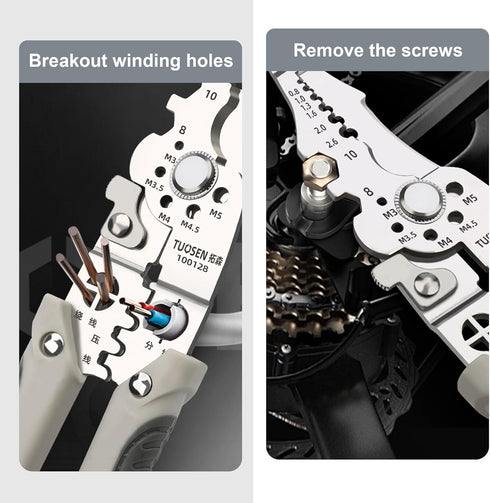 2024 New Arrival Multifunctional Wire Stripper Crimper Cable Cutter Pliers, Professional Electrical Wire Stripping Tool, Multipurpose Wire Strippe...