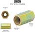 4LIFETIMELINES Steel Brake Line Union, M10 by 1.0 Bubble, 3/16 Inch, 10 per Bag...