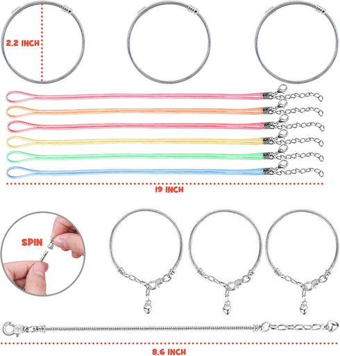 FTBox Charm Bracelet Making Kit for Girls, Jewelry Making Supplies Beads, Unicorn/Mermaid DIY Christmas Craft Gifts for Girls Age 4-12...
