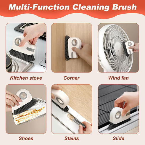 2PCS 2 in 1 Groove Cleaning Brush Window Track Cleaning Tool, Gap Cleaning Brush, Multi-Function Grout Cleaning Tool Grip Brush Bristle Gap Cleani...