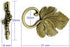 Brass Heavy Duty Jewelry Clasps Grape Leaves Clasp Toggle Findings Jewelry Making 16 Set...