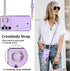 for Samsung Galaxy S24 Phone Case for Women, Crossbody Wallet Case with Credit Card Holder Lanyard Shockproof Purse Kickstand Case for Samsung Gal...