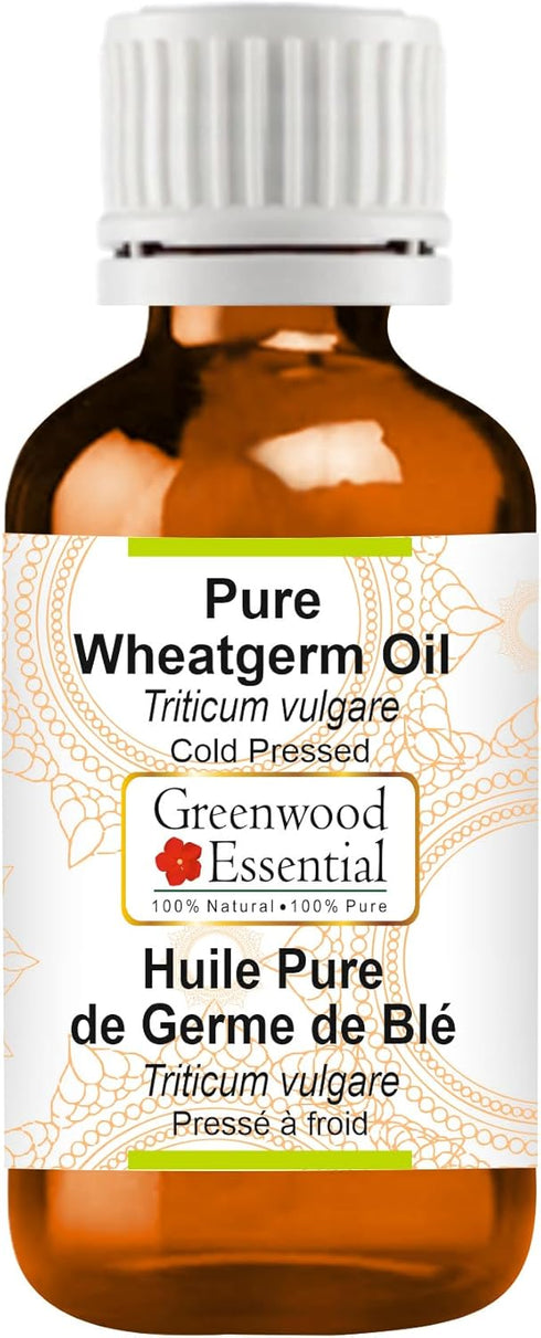 Pure Wheatgerm Oil (Triticum vulgare) Cold Pressed 10ml (0.33 oz)...