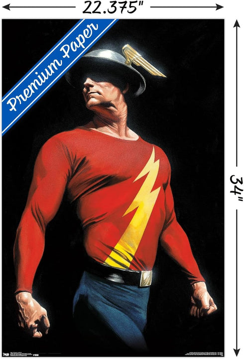 Trends International DC Comics - The Flash - Alex Ross Portrait Wall Poster, 22.375" x 34", Premium Poster & Clip Bundle...