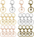 20pcs Lobster Claw Clasps Keychain for Jewelry Making,Metal Lobster Clasp Lobster Claw Clasps Hook with Flat Split Keychain Ring with Swivel Trigg...
