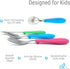 Elk and Friends Kids Silverware with Silicone Handle | Childrens Safe Flatware | Kids Utensils | Spoon + Fork + Knife set | 4 years+ | 6 Pieces...