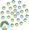 Jollin Glue Fix Crystal Flatback Rhinestones Glass Diamantes Gems for Nail Art Crafts Decorations Clothes Shoes(ss10 2880pcs, Light green AB)...