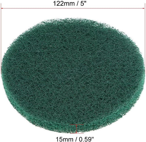 uxcell 5 Inch 240 Grit Drill Power Brush Tile Scrubber Scouring Pads Cleaning Tool 5pcs...