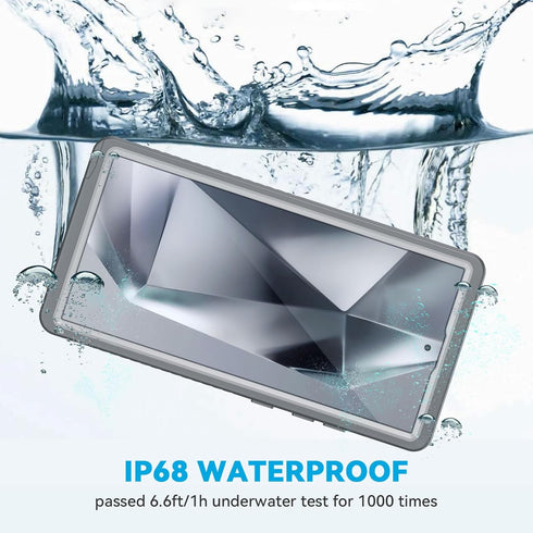 Lanhiem for Samsung Galaxy S24 Ultra Case, IP68 Waterproof Dustproof, Built-in Screen Protector, Rugged Full Body Shockproof Protective Cover for ...