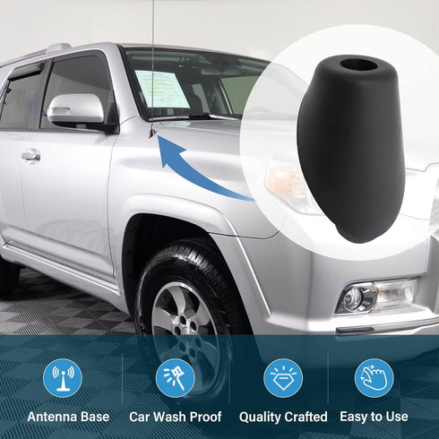 Anina 86392-35040 Antenna Ornament for Toyota 4 Runner 2010 2011 2012 2013 2014 Rubber Antenna Base Bezel Car Radio Antenna Mount Grommet Topper...