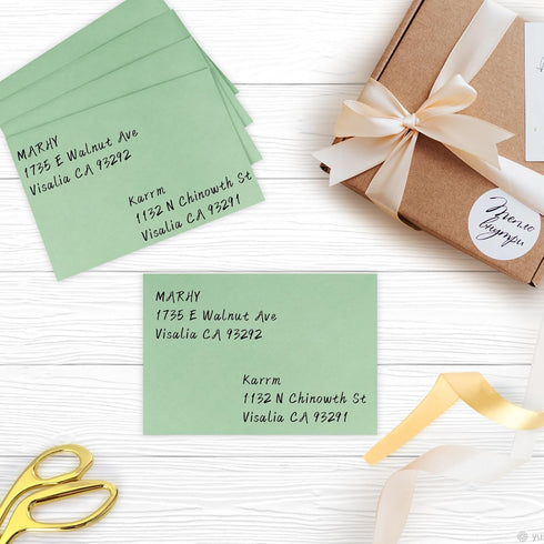 50 Pack A7 Envelopes, Sage Green Greeting Card Envelopes Self Seal, 5.24 x 7.24 in Envelopes for Birthday Graduation Baby Shower Wedding Invitatio...