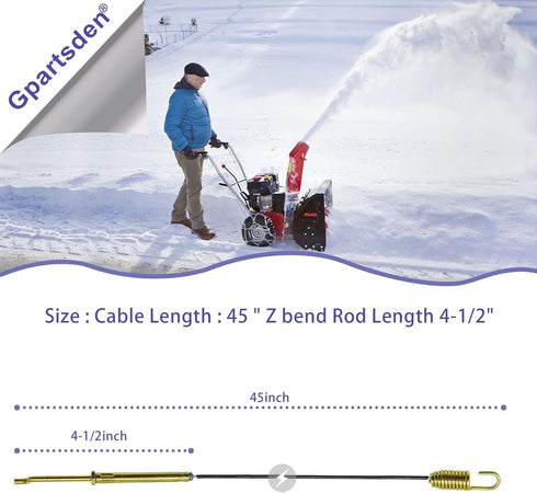 746-0897A 946-0897A Auger Clutch Cable for MTD Cub Cadet 946-0897 746-0897 746-0897A Snow Blower...