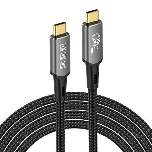 USB4 Cable, with Thunderbolt 4 Cable, 240 W Charging Cable, 40 Gbps Data Cable, 8K @ 60Hz 4K120Hz HDR, PD3.1, USB C to USB C Cable, for Hub, Dock ...