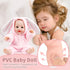 12 Inch Baby Doll with Accessories Set,Pink Rabbit soft baby dolls for 3+ year old girls boy,baby toys for Birthday gift (12 Inch Pink rabbit-YD-W...