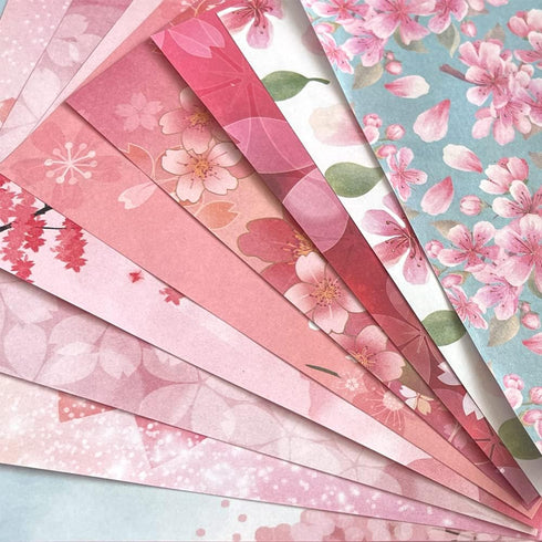 Origami 6x6 Paper Kit 50 Sheets 12 Vivid Colors Double Sided Printed Traditional Patterns Square for Arts Crafts Projects, Japanese Sakuras Flower...