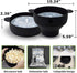 MMUGOOLER Original Microwave Popcorn Popper Silicone Popcorn Maker, Collapsible Bowl with Lid BPA Free and Dishwasher Safe, Quick & Easy(Black)...