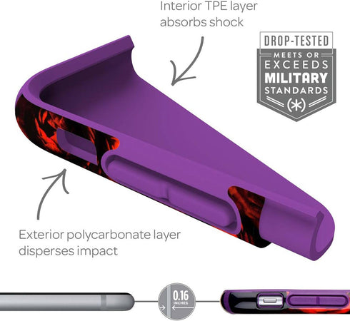 Speck Products Inked Case for iPhone 6 Plus/6S Plus - Retail Packaging-Moody Bloom Pattern/ Acai Purple...