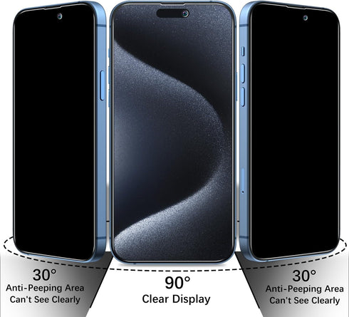 2 Pack Privacy Screen Protector Designed for iPhone 15 Pro Max Anti-Spy Tempered Glass 6.7-inch, Anti Scratch, Bubble Free, Case Friendly...