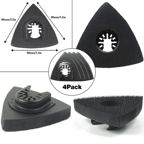 10Pcs Oscillating Tool Detail Sanding Pads Kit, 4Pcs Triangle Sanding Pads and 6Pcs Finger Sanding Pad, for Oscillating Tool Wood/Plaster Other Su...