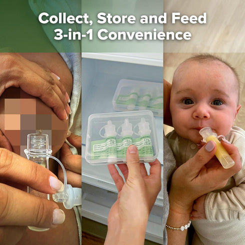 haakaa Colostrum Collector Syringes for Breastmilk Collector for Breastfeeding Moms to Collect Store and Feed Colostrum, 0.1oz/4ml, 2pcs...