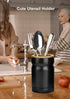 Nucookery 3" Ceramic Black Toothbrush Holders for Bathrooms, Shelf Draining Toothbrush Organizer Electric Toothbrush Holders for bathroom countert...