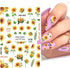7 Sheets Sunflower Nail Stickers Decals Flower Nail Decals 3D Self Adhesive Spring Summer Nail Art Stickers Floral Designs Nail Art Supplies for W...