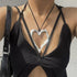 Chunky Heart Choker Necklace Y2k Big Heart Pendant Fashion Adjustable Chain Heart Necklaces For Women Teen Girls Christmas Trendy Jewelry Accessor...