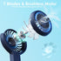 Mini Handheld Fan 3 Pack, Rechargeable Portable Hand Held Fan,5 Speed with Base Small Desk Fan,180° Rotatable Fan for Travel/Games/Season/Outdoor/...