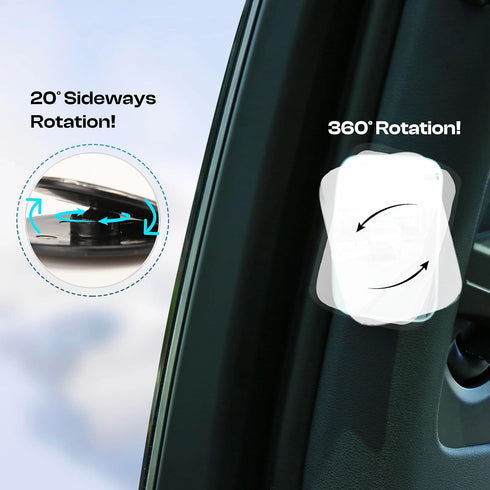 Backseat Passenger Safety Mirror/Blindspot Mirror/Rearview Mirror for Kids, Universal Fit, 360° Rotation, Anti-Slip, for Family Car, Pack of 2...