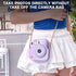 Protective Case for Fujifilm Instax Mini 12 Instant Camera, PU Camera Case with 64 Pocket Mini Photo Album, Cute Camera Strap, Photo Border Sticke...