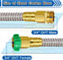 Short Water Hose 3 feet, 3/4'' GHT Female to Male Metal Water Hose, 3ft Garden Hose with Female to Female Metal Connector, Flexible & Lightweight ...